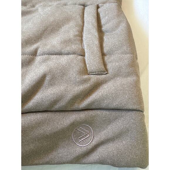 Savvi MEG Asymmetrical Zip Front High Collar Quilted Vest in Taupe Size Large - Picture 9 of 9